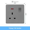 Universal USB Type-c 18W Fast Charge Power Socket plug,Home Wall Light Switch,UK 13A with Dual USB Electrical Outlet AC110-250V