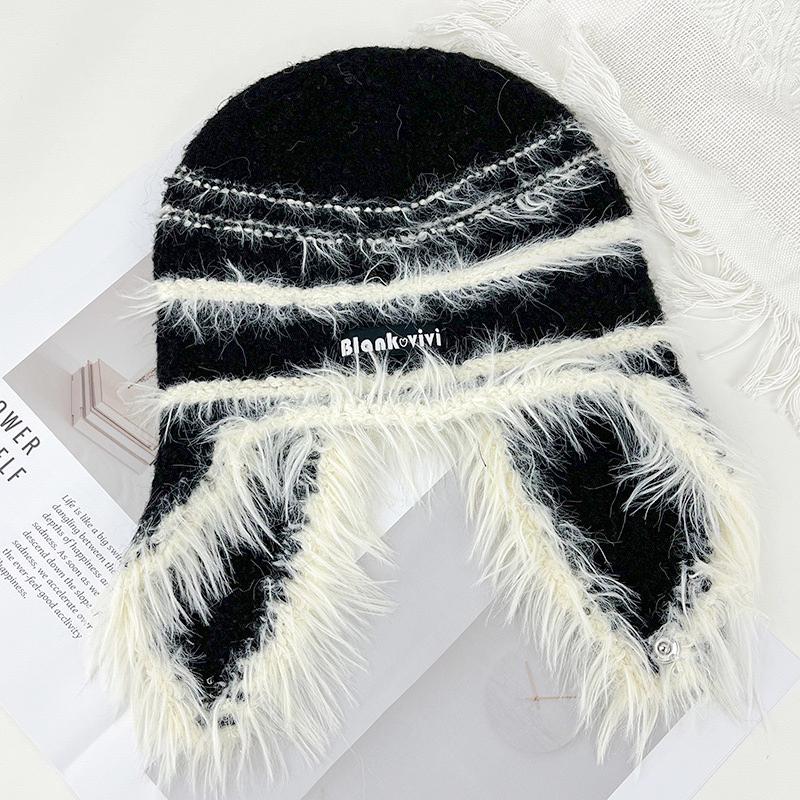 New Winter Dandy Hat Earflap Beanie Hat Fashion Keep Ear Warm Hats For Women Streetwear Multicolour Fur Hats For Girl