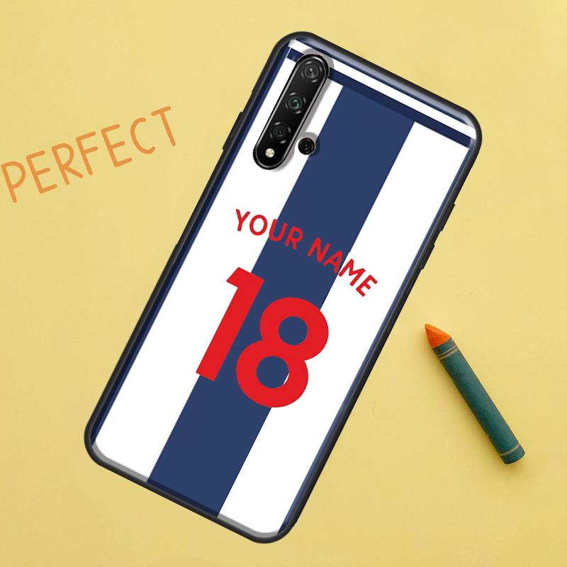 Персонализированный чехол с футбольным номером и именем для Huawei Nova 9 10 SE 11i 8i 7i 3i Nova 5T Y60 Y61 Y70 Y90 P20 P30 P40 Lite P60 Pro