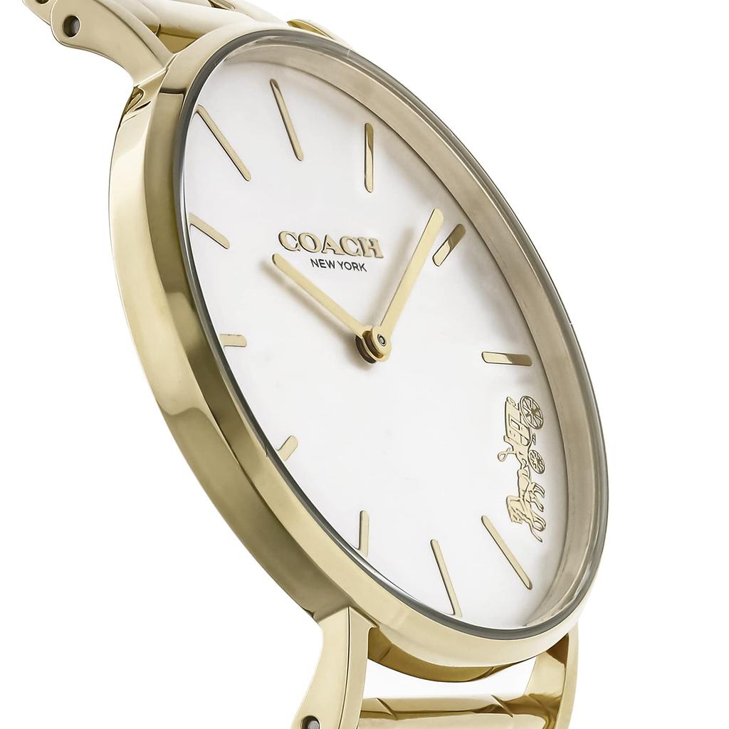 Watch PERRY Silver Dial Stainless Steel Mineral Glass Quartz 36MM Watch Accessories Watch Brand 14503345 Gold [Coach] Women's [Item]