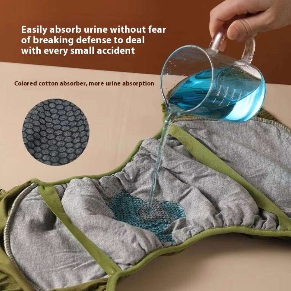 Anti-Side Leakage Washable Diaper Adjustable Absorbent Briefs  Elderly Care
