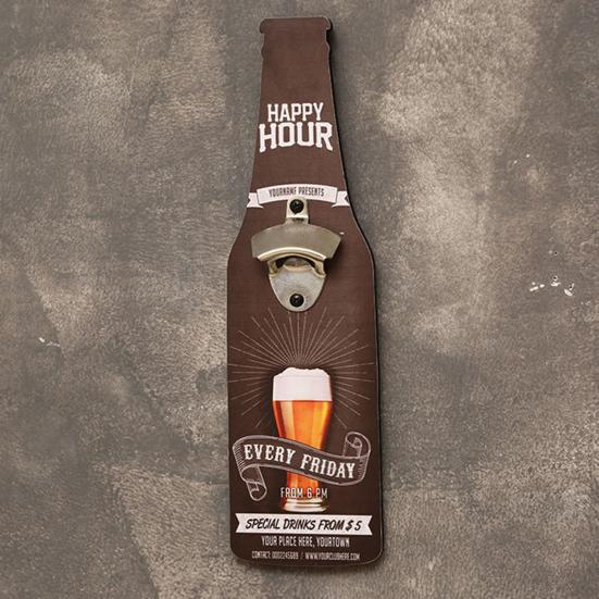 Настенная открывалка для бутылок в форме бутылки пива, настенное граффити, художественное украшение, железная открывалка для ресторанов, настенная открывалка для бутылок для ресторана