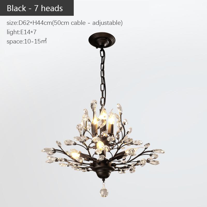 Candle Crystal Chandelier Vintage Candle Led Pendant Light Room Decor Ceiling Hanging Light for Living Room