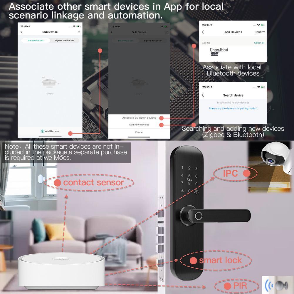 Умный шлюз Graffiti ZigBee Bluetooth с голосовым управлением, совместимый с Alexa и Google Home