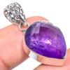 Подвеска из стерлингового серебра 925 пробы с натуральным африканским аметистом, размер 1,46 дюйма, j2u54