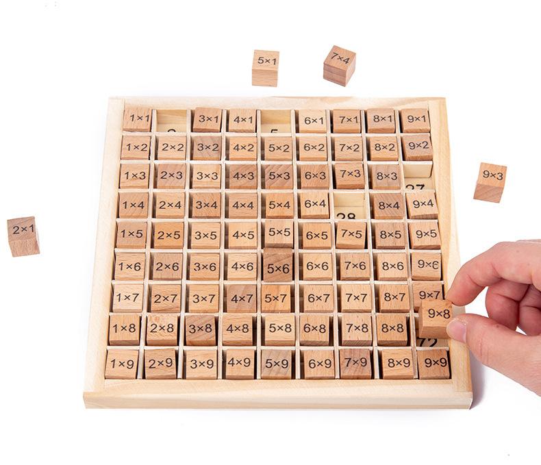 Монтессори развивающие деревянные игрушки для детей детские игрушки 99 таблица умножения дошкольные математические арифметические учебные пособия подарок