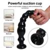 Длинная анальная пробка с присоской, анальный стимулятор, массажер простаты, женская вагинальная стимуляция, дилдо, эротические товары для взрослых