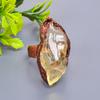 Citrine Rough Gemstone Copper Elegant Eternity Sisters Gift Promise Ring Jewelry V-10