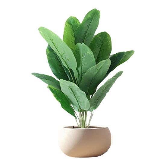 Искусственные цветы Деревья с большими листьями Растения Реалистичный вид Мелкая текстура