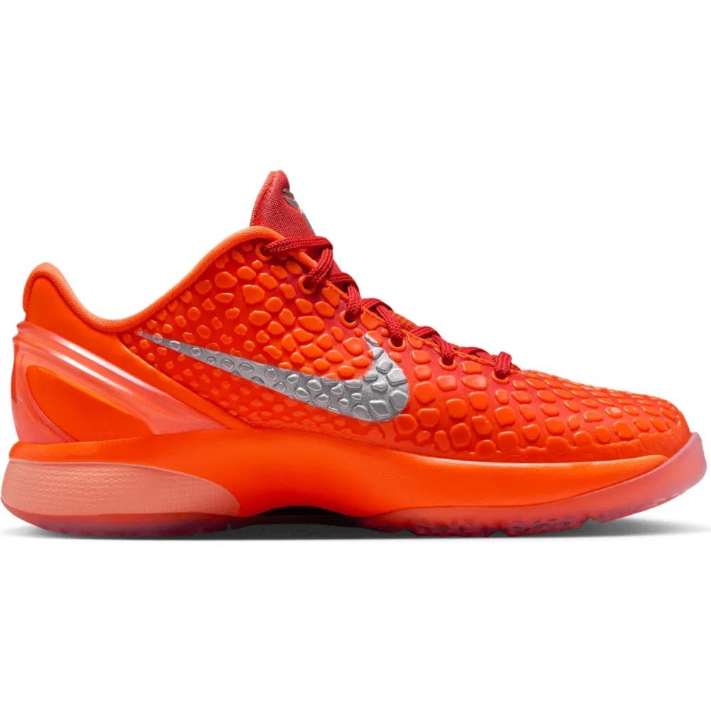 Nike Баскетбольные кроссовки для детей Nike Zoom Kobe 6 Low Оранжево-серебристые Подростковые FV9676-800