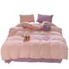 Washed Cotton 4-Pcs Set Class A Maternal Infant Grade Solid Color Single Quilt Set, Bed Sheet 4-Pcs Set, Small Fresh 3-Pcs Set