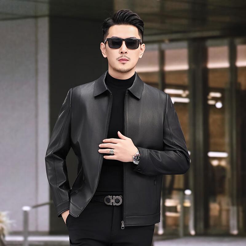 Kaiser Мужская куртка из кожи ягненка в стиле business casual