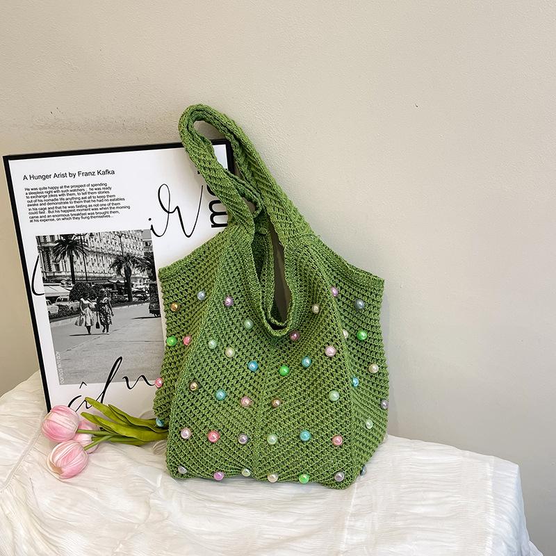 Вместительная сумка-тоут женская, для пляжного отдыха, плетеная, ленивый литературный досуг, для поездок на работу, досуговый дизайн, на плечо, подмышку