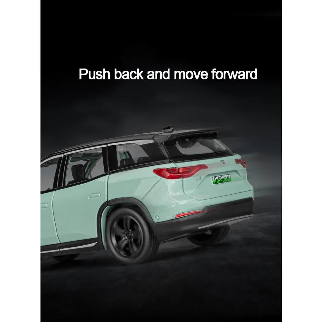 1/32 NIO ES8 SUV Alloy Car Model Toy Metal Diecast Simulation Off Road Vehicle Door Opened Pull Back Collection Toy for Boy Gift