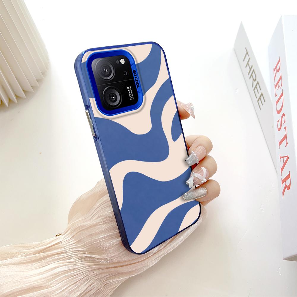 Окрашенный узор, цветной серебристый, двухсторонний, жесткий, противоударный чехол для телефона Xiaomi Redmi Poco