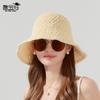 Летняя плетеная шляпа от солнца женская для лица маленькая панама с защитой от солнца повседневная универсальная панама из соломы пляжная шляпа