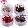 20Pcs/Box Fish Hooks Black / Tea / Silver / Red 4 Colors 2#-4#-6#-8#-10#