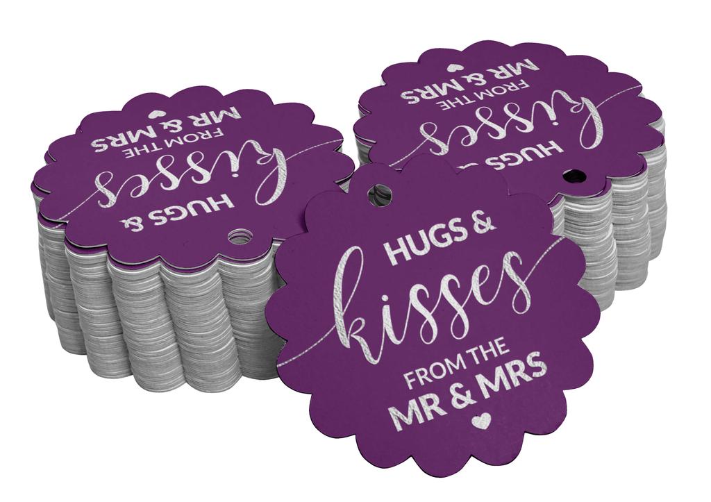 Inkdotpot Настоящая золотая фольга Объятия и поцелуи Свадебные бирки Бирки-сувениры Подвесные бумажные бирки 100