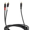 1/2/3/5M RCA на 2 RCA Адаптер Аудио Кабель Гибкий RCA AUX Y-образный Шнур Вспомогательный Аудио Шнур для Домашнего Кинотеатра HDTV Усилителей Динамиков