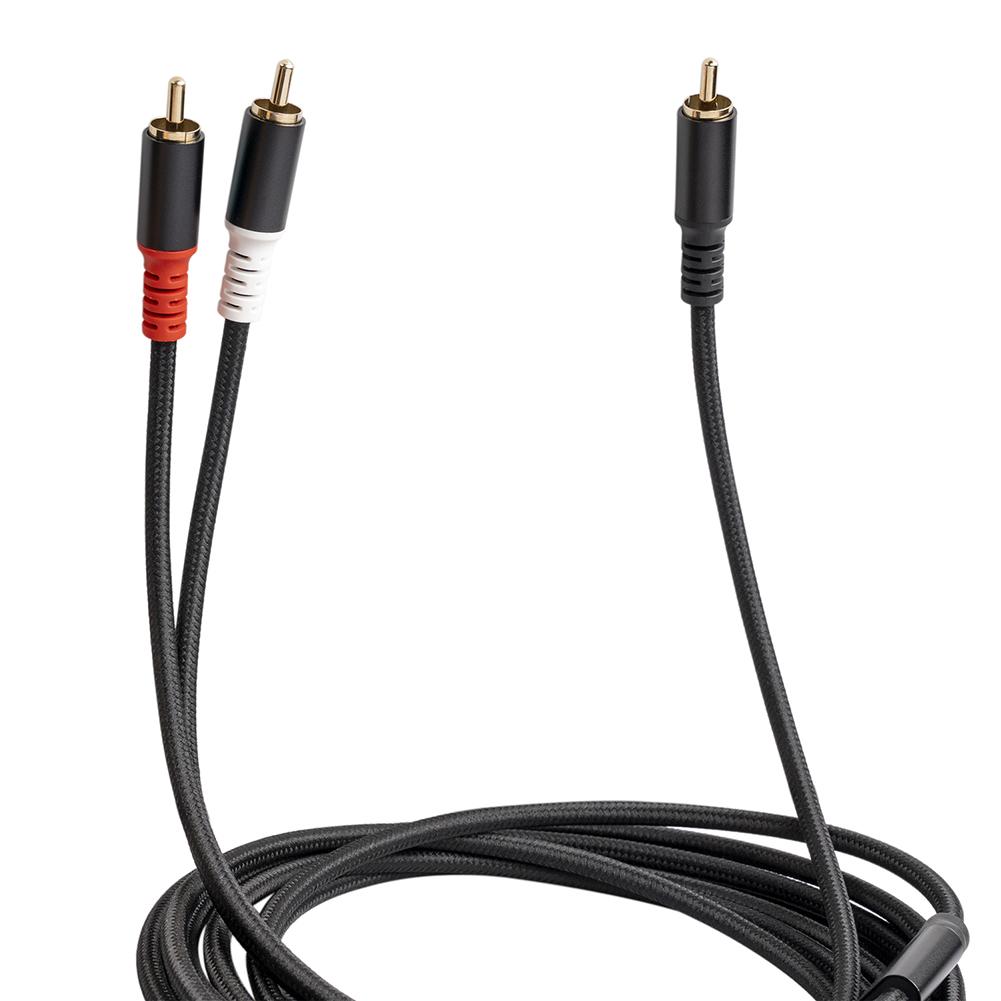 1/2/3/5M RCA на 2 RCA Адаптер Аудио Кабель Гибкий RCA AUX Y-образный Шнур Вспомогательный Аудио Шнур для Домашнего Кинотеатра HDTV Усилителей Динамиков