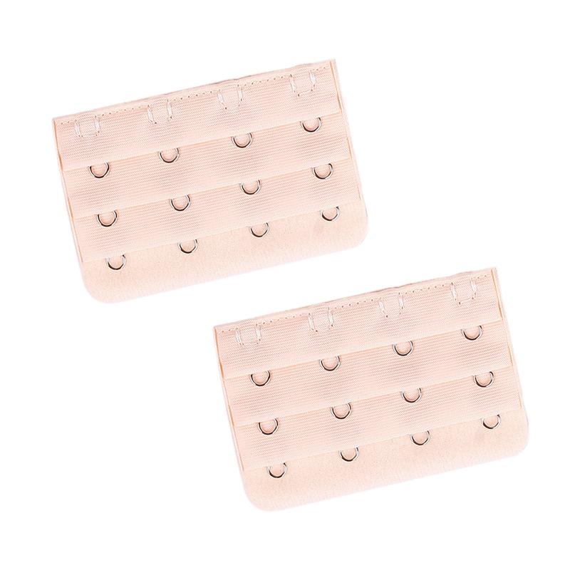 2PCS Soft Flexible Comfort Bra Extender Strap Extension 4 Hooks