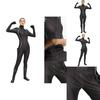 Breathable Black Widow Costume Full Body Zentai Suit For Stylish Superheroes