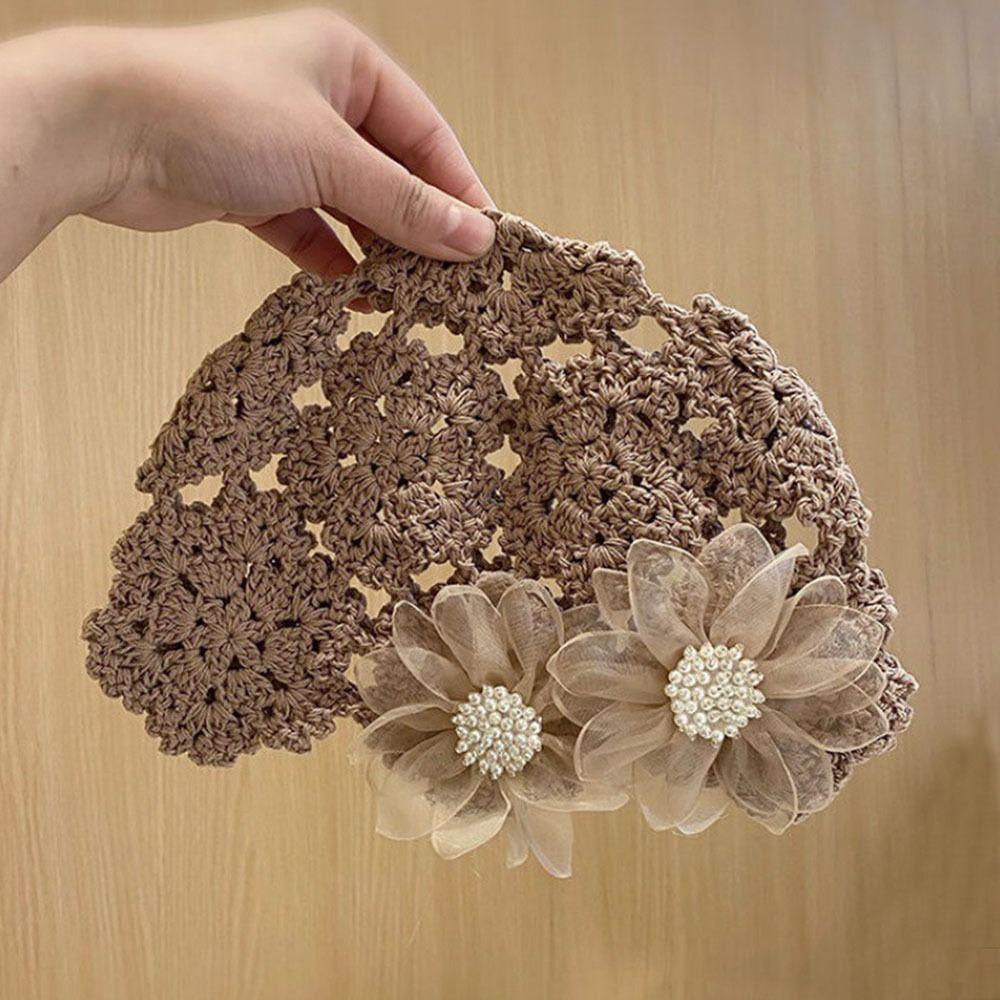 Цветы Берет Кепка Кружева Skullies Hat Дышащая вязаная шапка для женщин