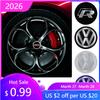 VW GTI GOLF 2026 Горячее для VW VOLKSWAGEN 4 шт./комплект Автомобильный стайлинг Алюминиевый металлический Колпачки центральных ступиц колес Наклейка с логотипом Для Volkswagen VW