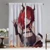 Elegant Room Curtains for Camera Arknights Shades Halloween Decoration Modern Living Room Curtains 2 Pieces Tulle for Bedroom