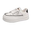 New Women Casual Shoes White Pu Lace-Up Woman Sneakers Fashion Korean Version Women Tennis Shoes Platform Sneakers