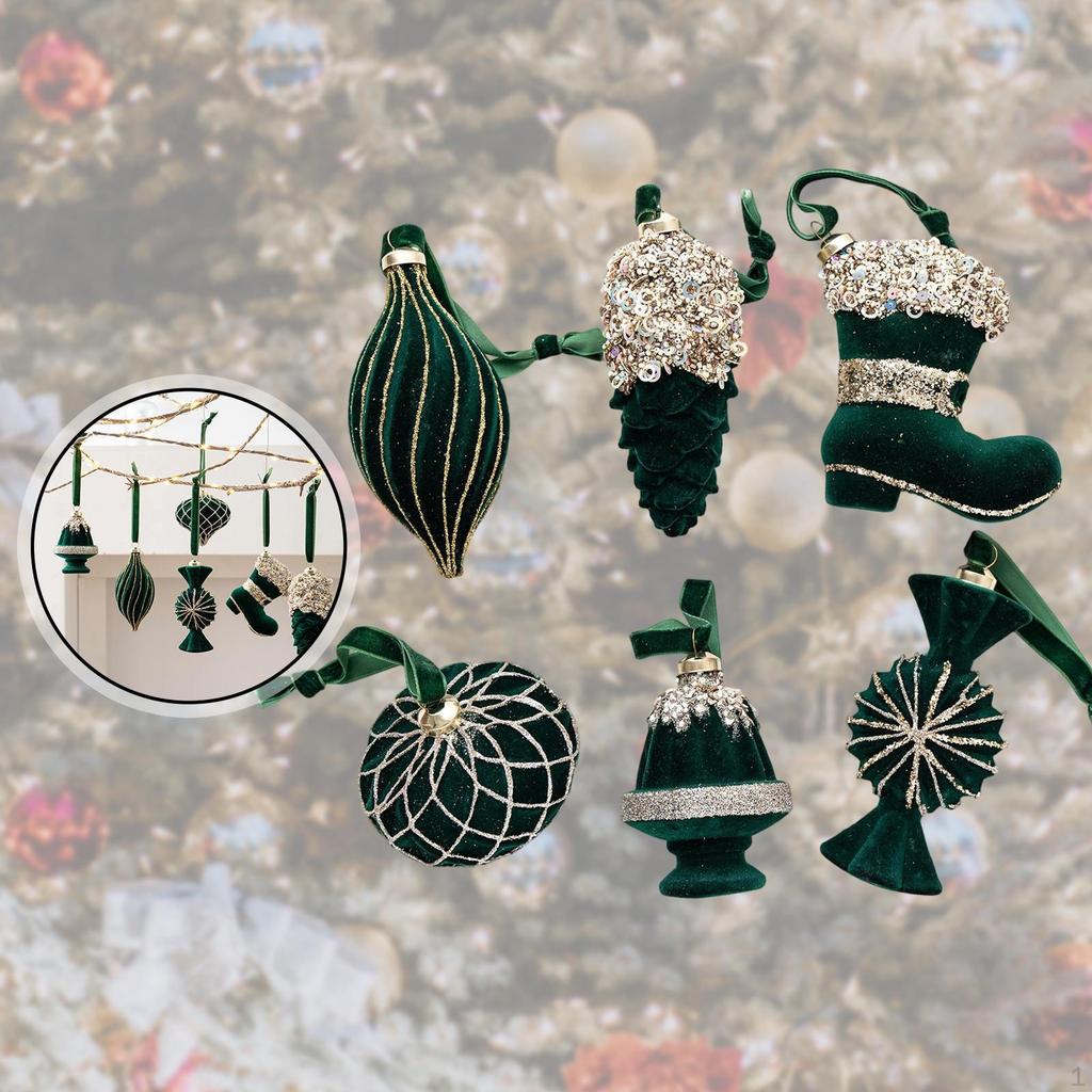 6 штук Рождественские подвесные украшения для украшения елки, поделки, подвески-украшения, елочные шары