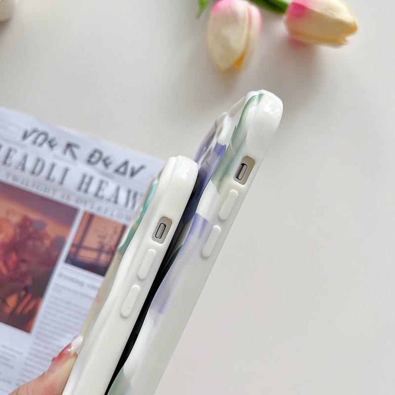 Мягкий силиконовый чехол с цветочным принтом тюльпана для мобильного телефона, белая задняя крышка для iPhone Samsung Xiaomi Redmi Infinix