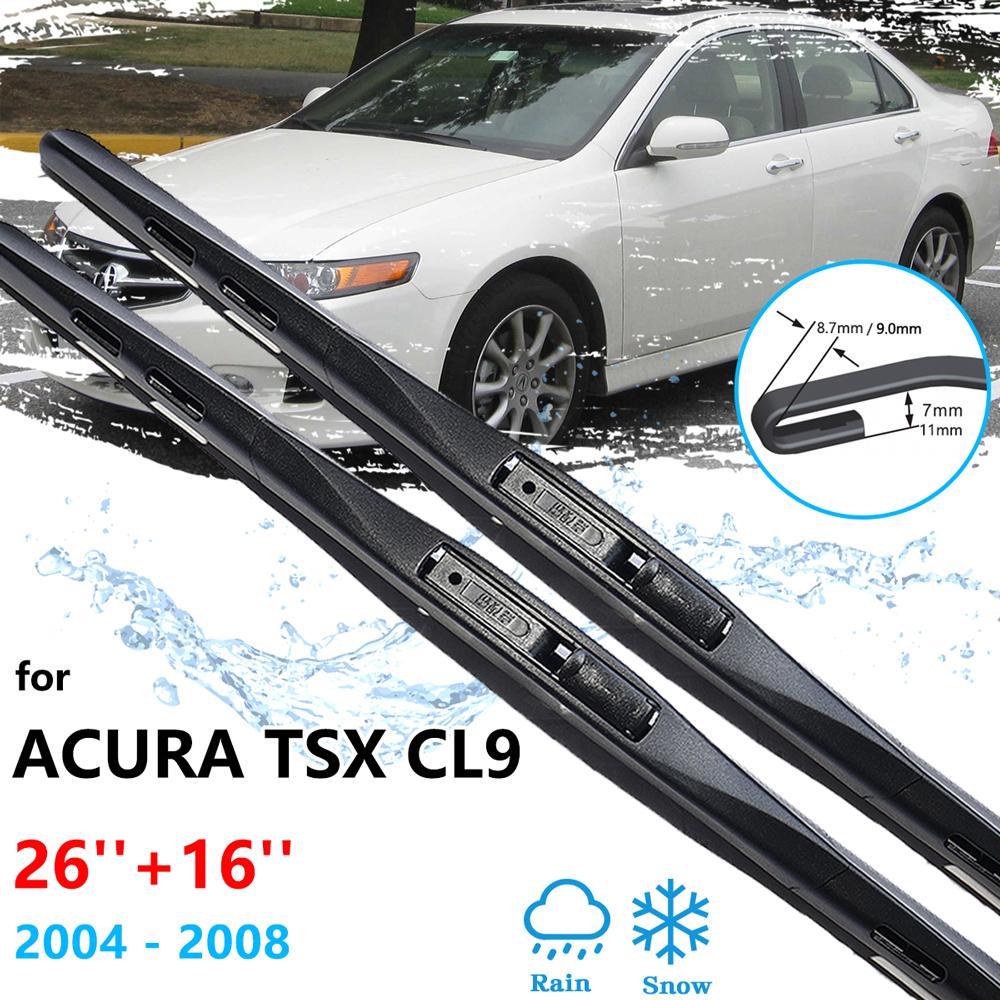 Для Acura TSX CL9 Honda Accord 2004 2005 2006 2007 2008 передние бескаркасные щетки стеклоочистителя силиконовые шайбы автомобильные аксессуары UJ
