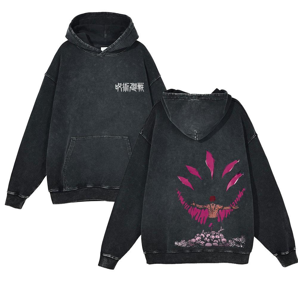 Аниме Магическая битва Гето Сугуру Смешной принт Толстовки с капюшоном мужские женские Хлопковые толстовки больших размеров Уличная одежда Харадзюку Винтажная толстовка