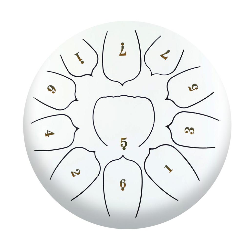 6 Inch Steel Tongue Drum 11 Notes Handpan Drum with Drum Mallet Finger Picks Percussion for
