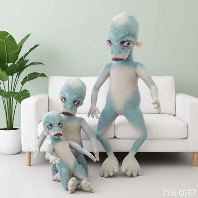 60-100 см Мультяшная инопланетная плюшевая игрушка Креативная фигурка инопланетянина с большой головой Подарок на день рождения для мальчика Веселый декор для дома Инопланетная мягкая подушка