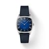 Мужские модные часы с синим циферблатом и кожаным ремешком T159.909.16.043.00