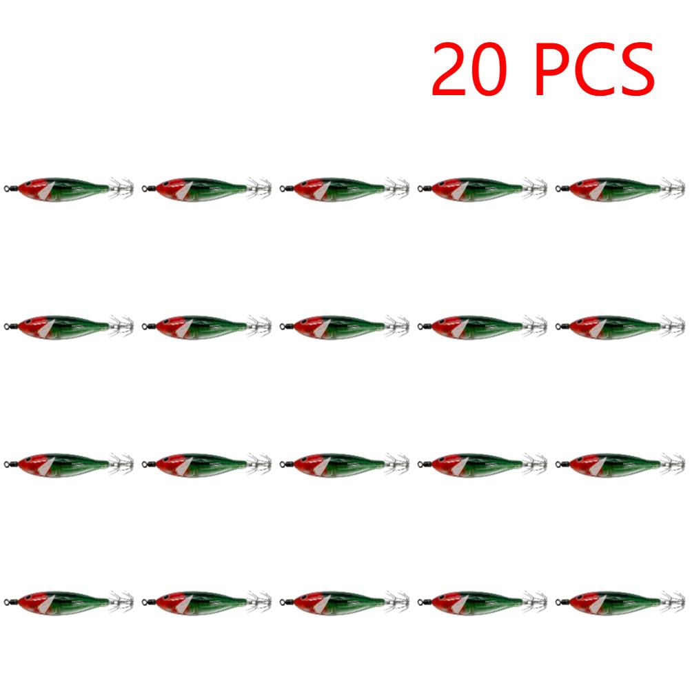 5,7 г/8 см Приманка для привлечения каракатицы Двойной крючок Реалистичный крючок для кальмара Рыболовные снасти Светящиеся джиг-крючки для кальмара Рыболовные аксессуары