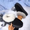 Thick Bottom Furry Snow Boots Women 2025 Winter Soft Chunky Platform Fluffy Fur Ankle Boots Warm Short Plush Suede Casual Shoes