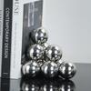 Modern Simple Stainless Steel Silver Bead Dot Bookshelf Ornaments Study Living Room Model Room Fashion Appliances Decorations