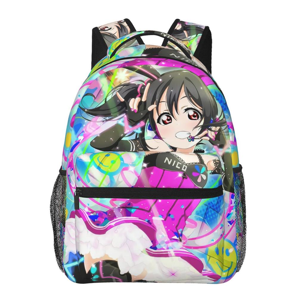 Аниме LoveLive Нико Ядзава Рюкзаки Мальчики Девочки Школьный рюкзак Детские школьные сумки Мультяшный рюкзак для ноутбука Сумка через плечо Большая вместимость