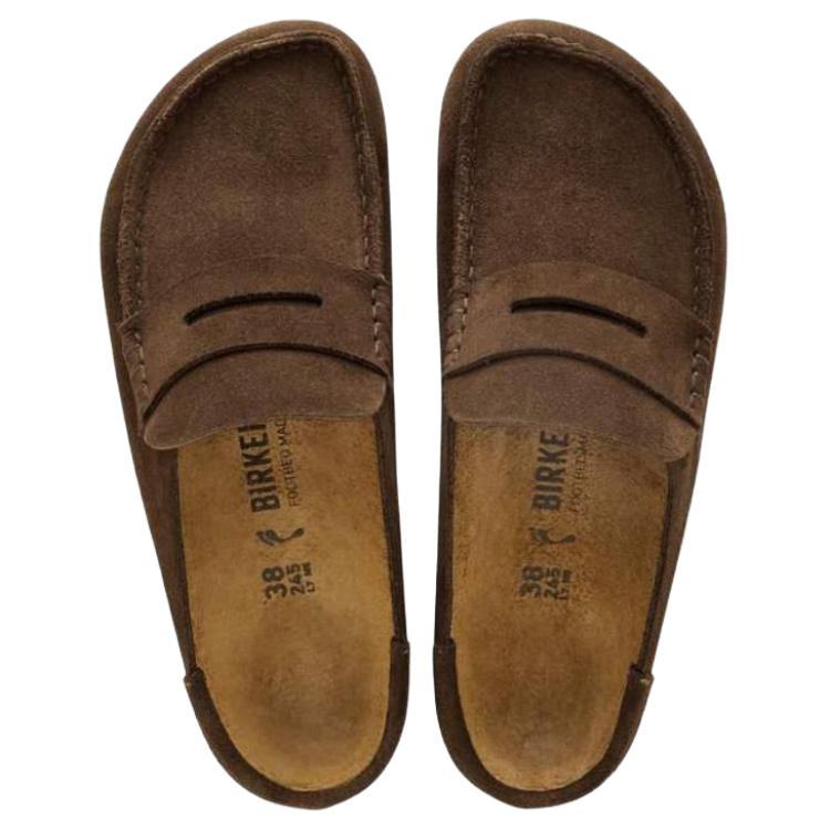 Birkenstock Неаполь Без Специальной Функции Закрытые Тапочки Унисекс Кофе Обычные Свободная Посадка 1031605