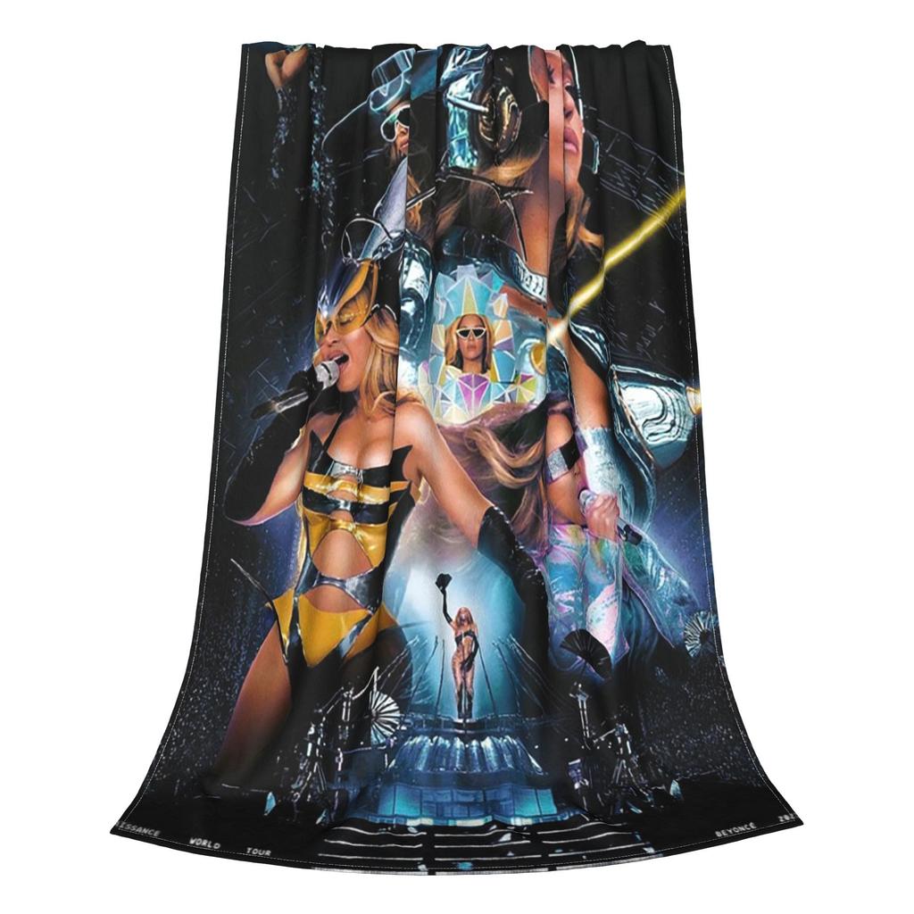 Bey My House Singer Beyonce Renaissance Tour Blankets Lightweight Flannel Throw Blanket for Couch Bedding Throws Bedspread Quilt