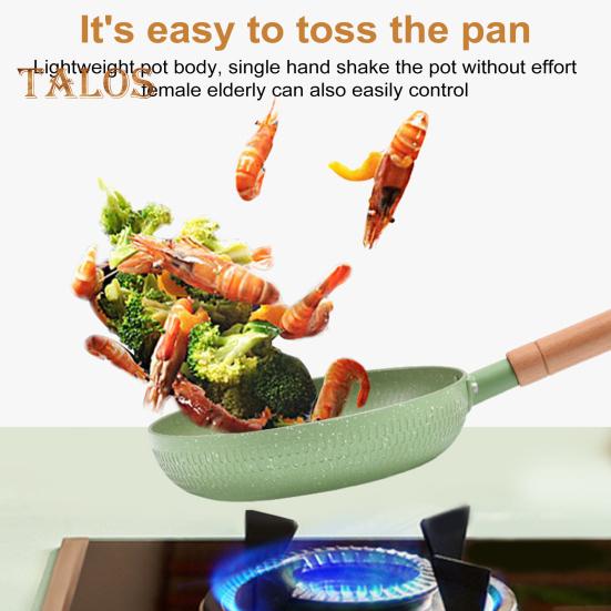 Сковорода с антипригарным покрытием, узором «снежинка», с покрытием из медицинского камня, термостойкой ручкой, кухонная утварь, аксессуары для газовой и электрической посуды