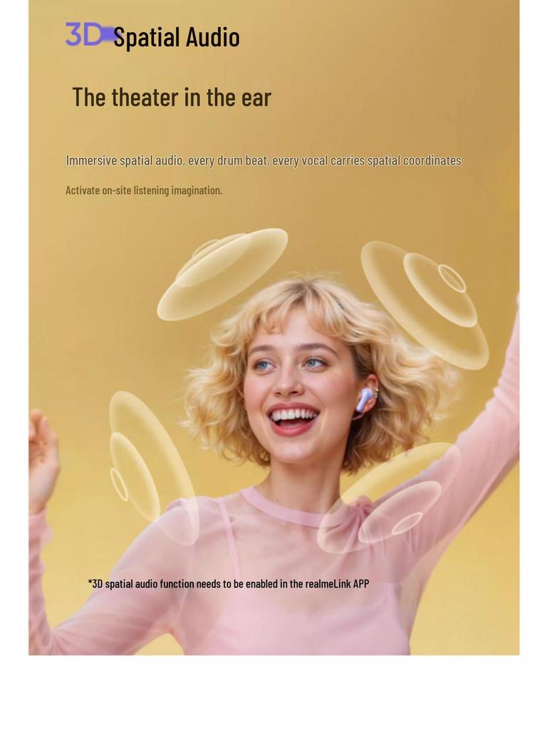 Беспроводные наушники Realme T200: Длительное время работы от аккумулятора и низкая задержка для игр