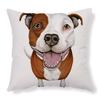 Милый чехол на подушку с рисунком собаки для дома, гостиной, дивана, офиса, для поясницы, декоративная подушка, 45x45 см