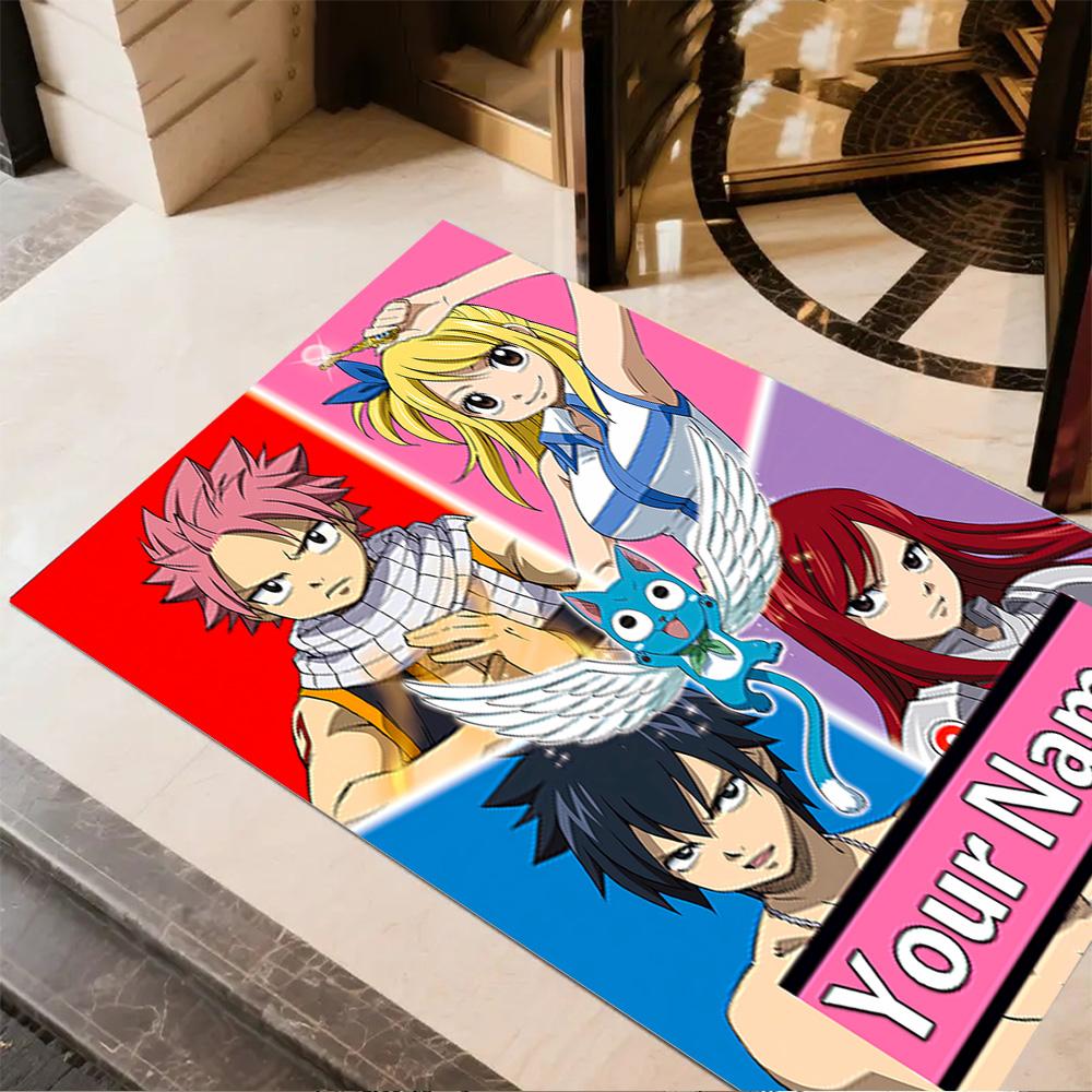 Fantasy Heroes Unite Customize Text Floor Mat Suitable for Foyer Dormitory Playrooms Dining Room Antislip Carpet Decorate Offices Best for Christmas