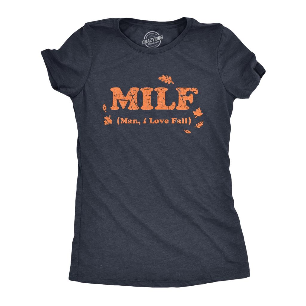 Женская футболка MILF Man I Love Fall Смешная осенняя футболка для любителей Хэллоуина