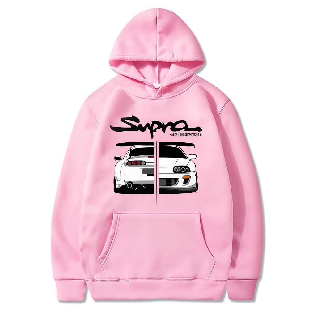 2024 Initial D Supra Hoodies Men's and Women's JDM Manga Print Loose Casual Long Sleeve Japanese Casual Sporty Sweatshirt