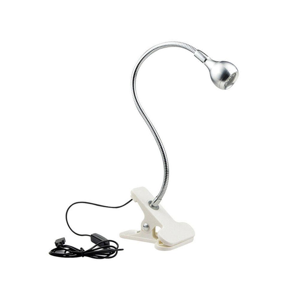 USB Прищепка Светодиодный Гибкий Светильник для Чтения на Кровати Офисный Защищающий Глаза Лампа для Чтения Белый Яркость